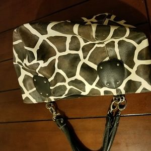 Giraffe print bag
